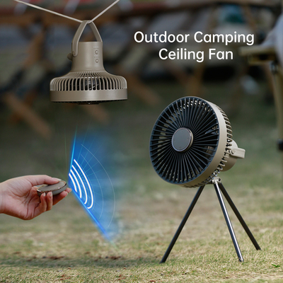 Batterij 10000mAh Openlucht het Kamperen Ventilatorabs Navulbaar Licht Draagbaar Mini Tripod Fan