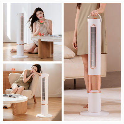 Kwaliteit  5V Cooling Tower Fan Polymer Battery Oscillating Wide Angle Fan Remote Control Fabriek