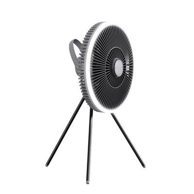 Kwaliteit  ABS Floor Standing Fans Three Tripod 1000mah Rechargeable Electric Fan With Light Fabriek
