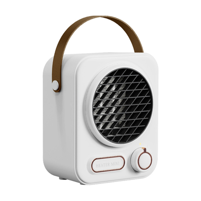 Klassieke draagbare mini-kachelventilator Witte kleine ruimteventilatorkachel