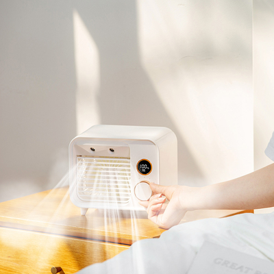 De beste Waterkoelingsusb Koelere Ventilator HOOFD Draagbare van Mini Personal Rechargeable Air Conditioner