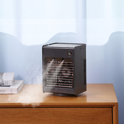 Van de de Lijst Persoonlijke Airconditioner 4000mAh van het huisbureau Navulbare Roterende de Lucht Koelere Airconditioner met Licht