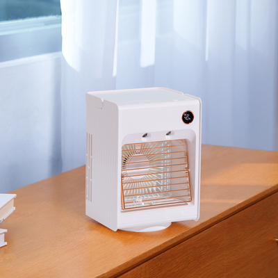 Van de de Lijst Persoonlijke Airconditioner 4000mAh van het huisbureau Navulbare Roterende de Lucht Koelere Airconditioner met Licht