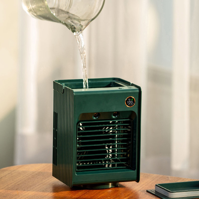 4000mAh van de de Ventilator300ml Tank van de batterijlucht de Koelere Lijst Mini Air Cooling Fan