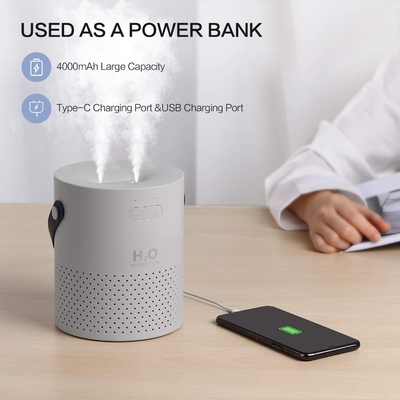 4000mAh Luchtbevochtiger van de de Luchtbevochtiger1.1l Miniusb Koele Mist van de batterij de Ultrasone Lucht